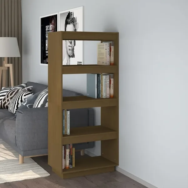 Bibliothèque/Séparateur de pièce Marron miel 60x35x135 cm Pin