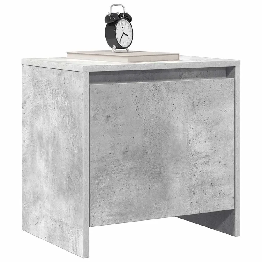 Table de chevet gris béton 45x34x44,5 cm bois d'ingénierie - 4