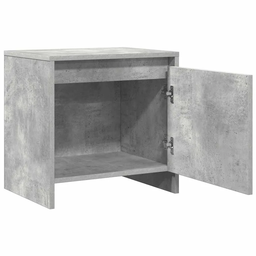 Table de chevet gris béton 45x34x44,5 cm bois d'ingénierie - 5