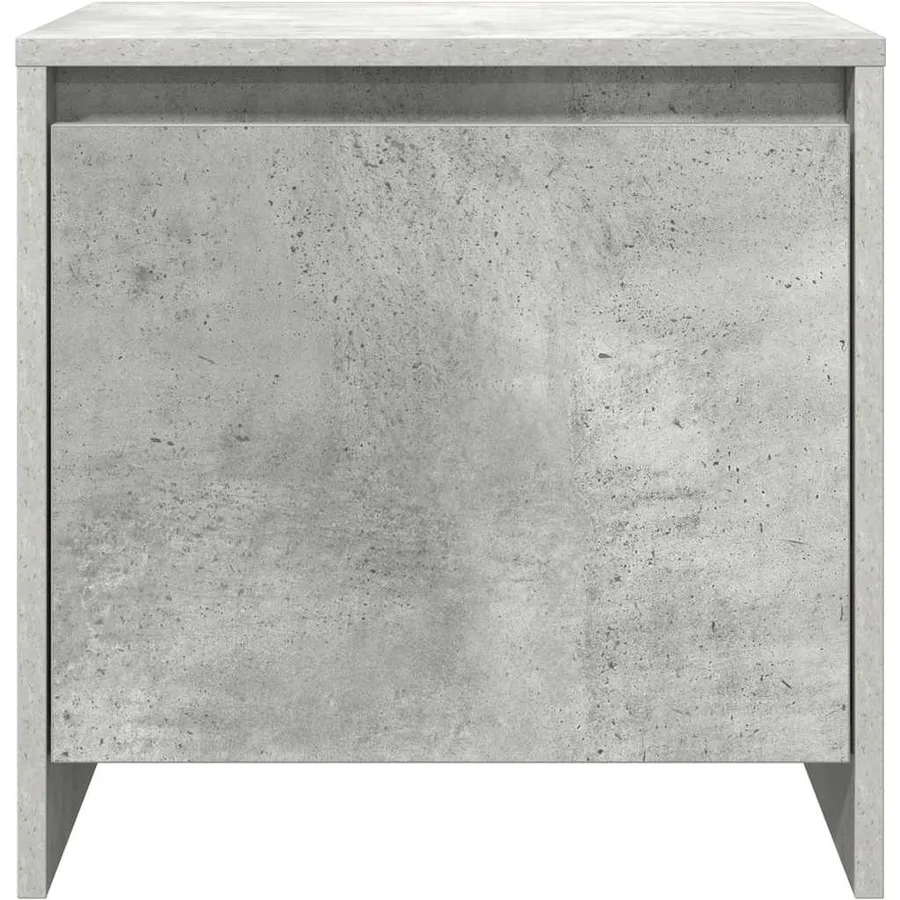 Table de chevet gris béton 45x34x44,5 cm bois d'ingénierie - 6