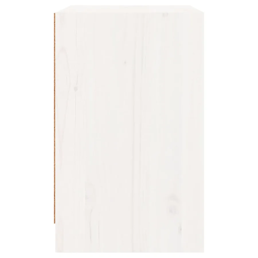 Tables de chevet 2 pcs Blanc 40x31x50 cm Bois de pin massif - 9
