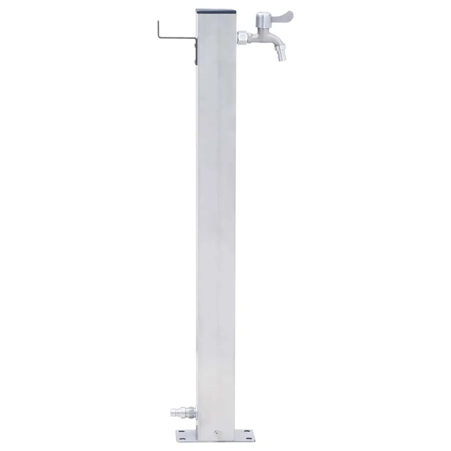Colonne à eau de jardin 80 cm acier inoxydable carré - 3