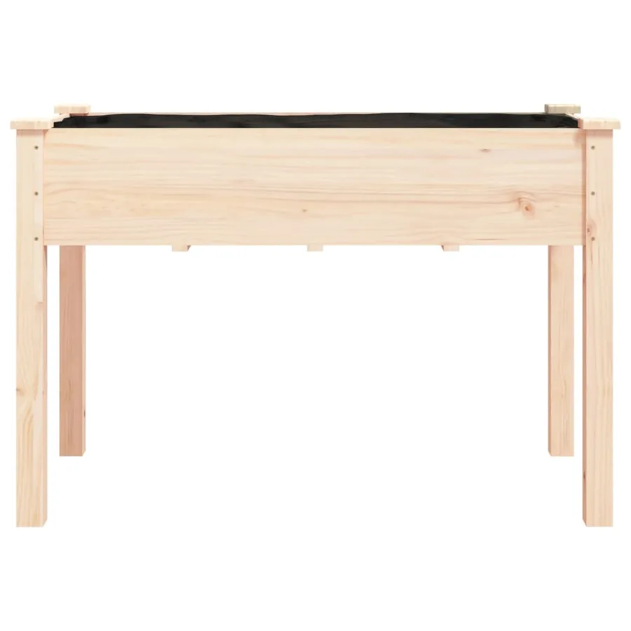 Jardinière avec doublure 118x59x76 cm bois massif de sapin - 4