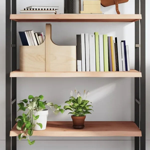 Étagère murale 80x40x(2-4) cm bois de chêne massif non traité