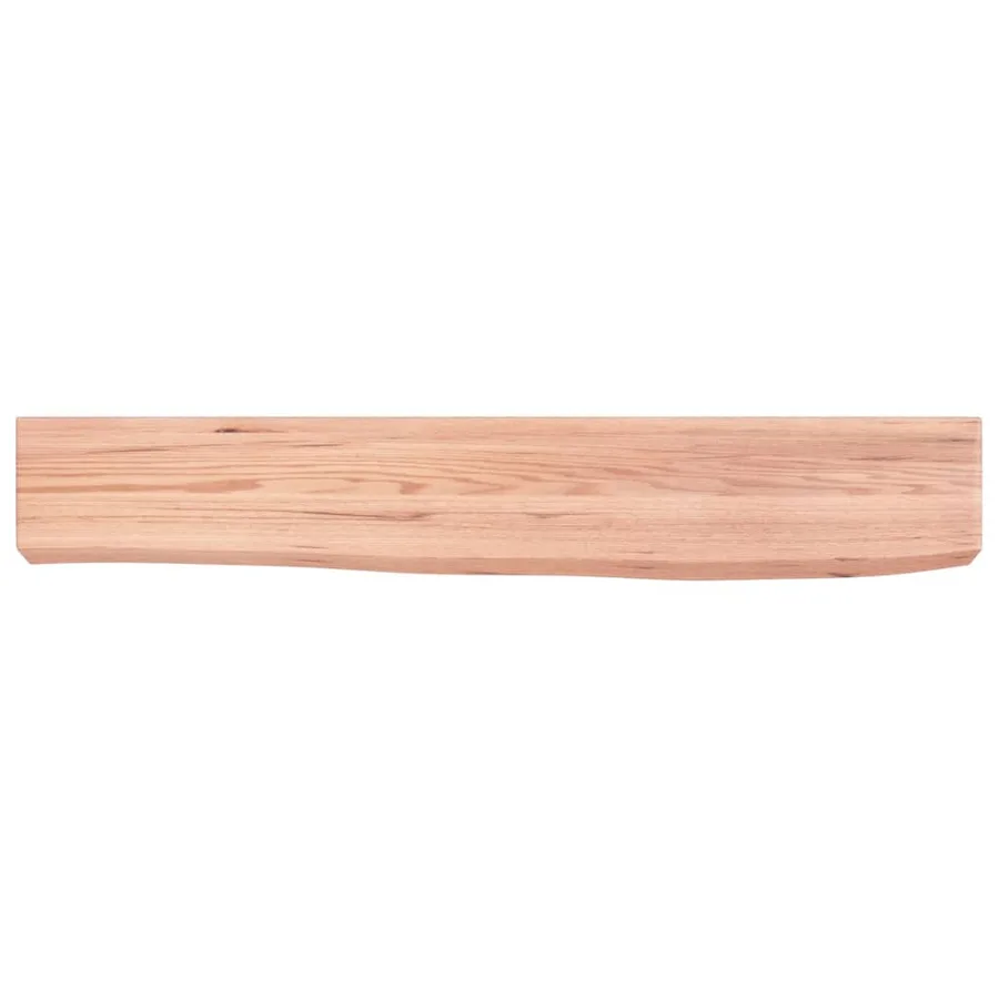 Étagère murale marron clair 60x10x6 cm bois chêne massif traité - 4