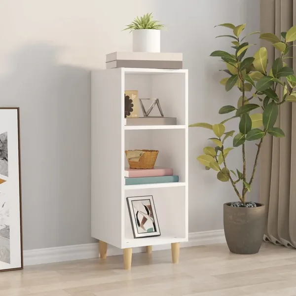 Buffet Blanc 34,5x32,5x90 cm Bois d'ingénierie