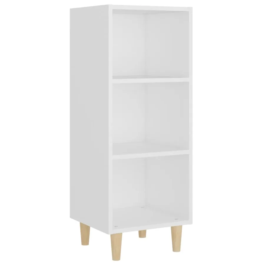 Buffet Blanc 34,5x32,5x90 cm Bois d'ingénierie - 2