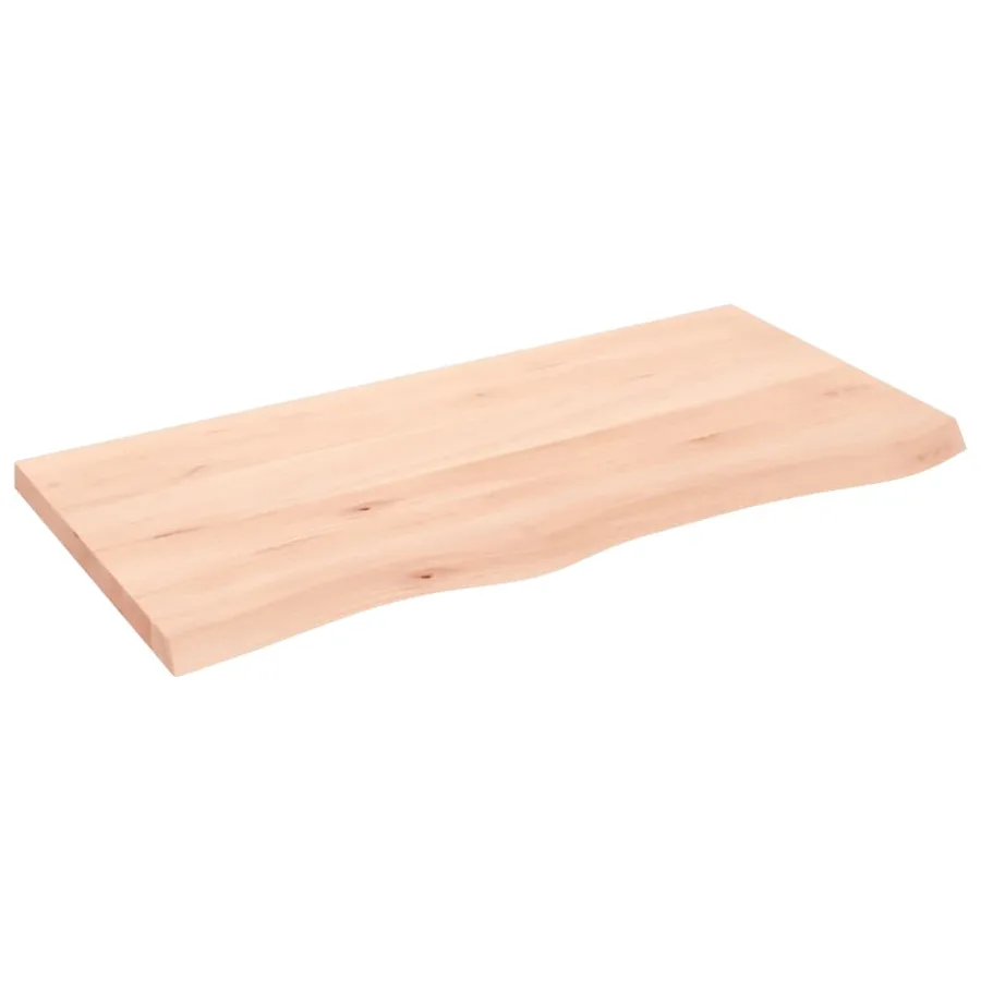 Étagère murale 100x50x(2-4) cm bois de chêne massif non traité - 2