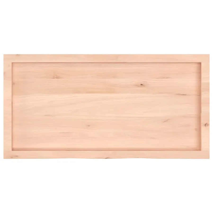 Étagère murale 100x50x(2-4) cm bois de chêne massif non traité - 5