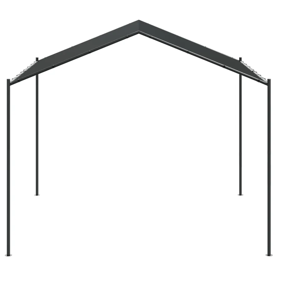 Tente à auvent anthracite 4x4 m acier et tissu - 4