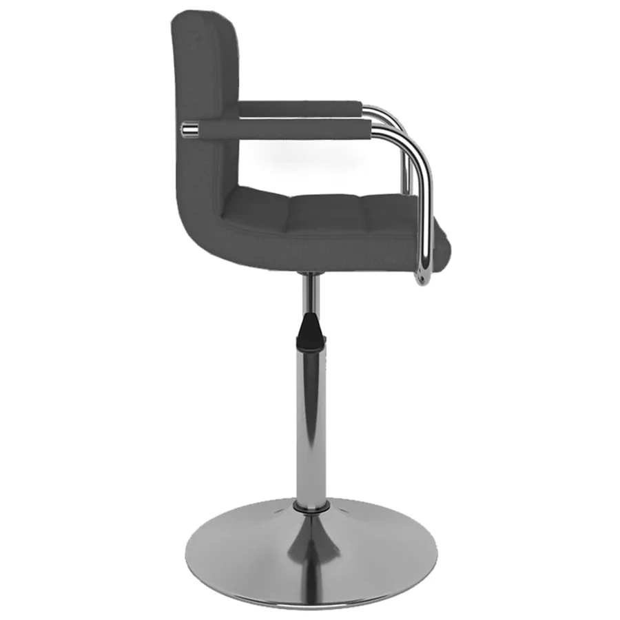 Tabouret de bar Gris foncé Tissu - 4