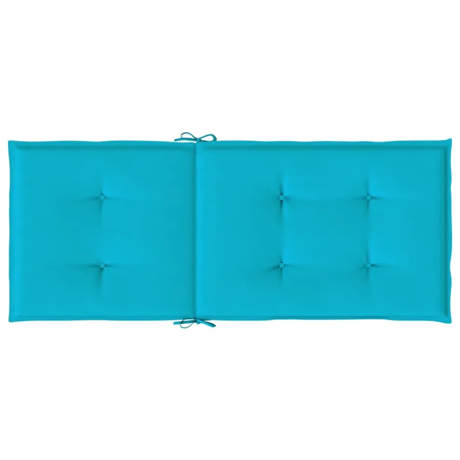 Coussins de chaise à dossier haut lot de 4 turquoise tissu - 7