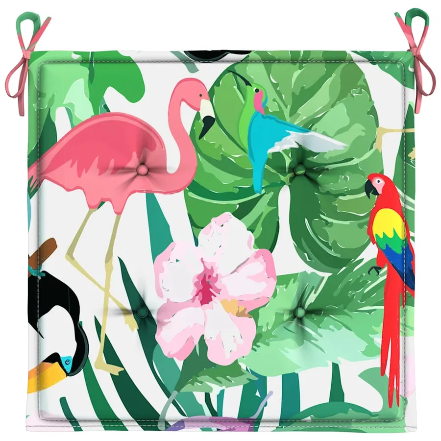 Coussins de chaise de jardin lot de 6 multicolore 40x40x4 cm - 6
