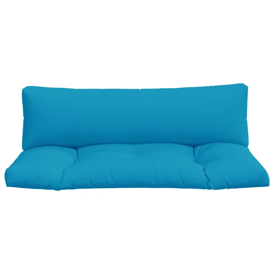 Coussins de palette lot de 2 bleu clair tissu - 4
