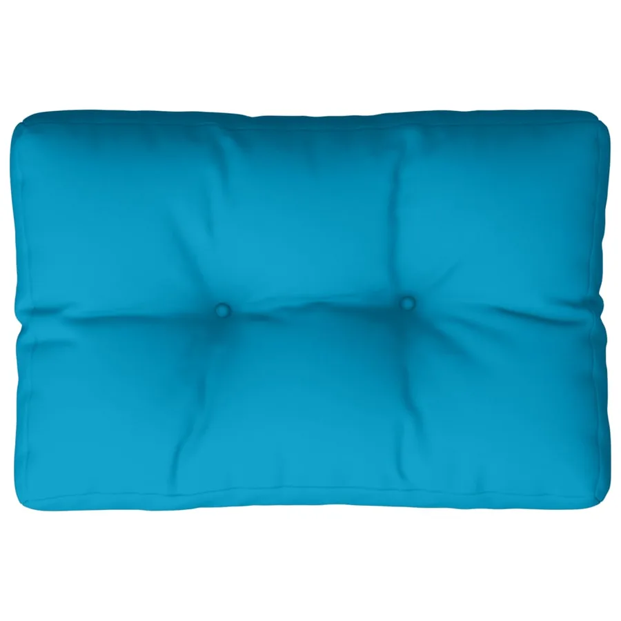 Coussin de palette bleu clair 50x40x12 cm tissu - 2