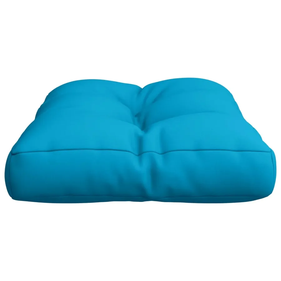 Coussin de palette bleu clair 50x40x12 cm tissu - 6