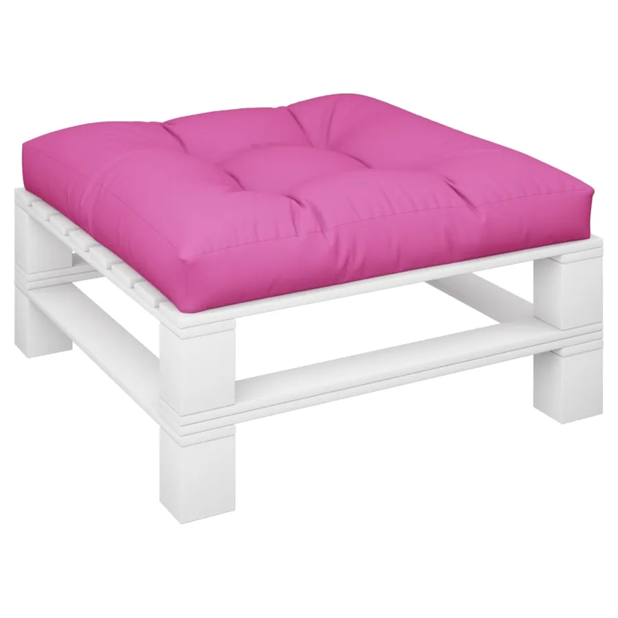 Coussin de palette rose 70x70x12 cm tissu - 3