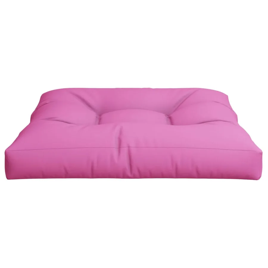 Coussin de palette rose 70x70x12 cm tissu - 6