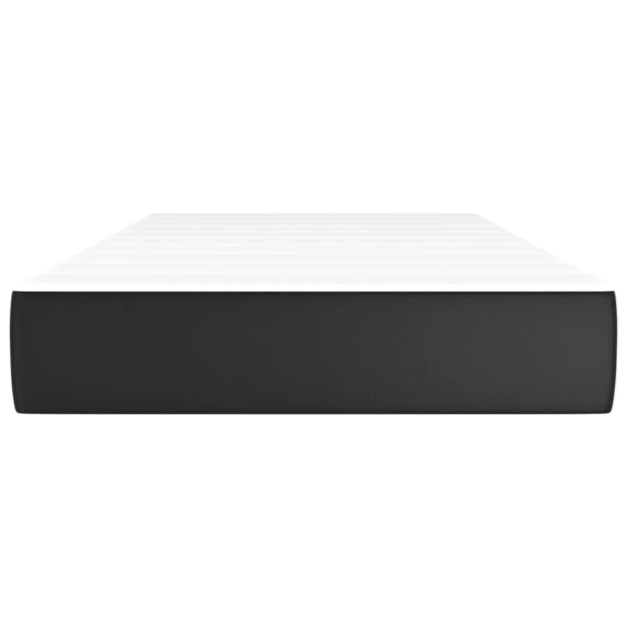 Matelas de lit à ressorts ensachés fermeté moyenne Noir 90x190x20 cm Similicuir - 3