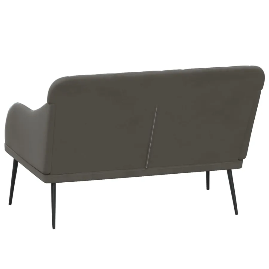 Banc Gris foncé 110x76x80 cm Velours - 5