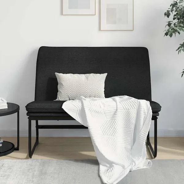 Banc Noir 100x75x76 cm Tissu