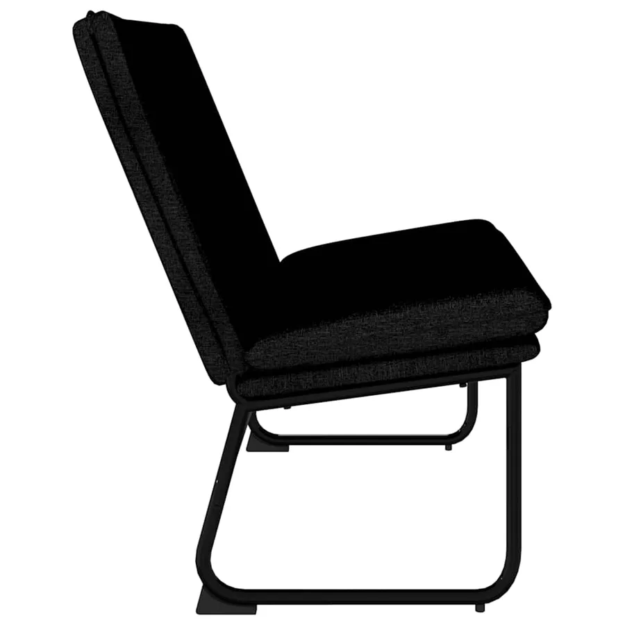 Banc Noir 100x75x76 cm Tissu - 4