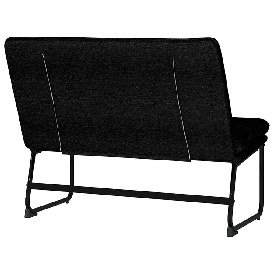 Banc Noir 100x75x76 cm Tissu - 5