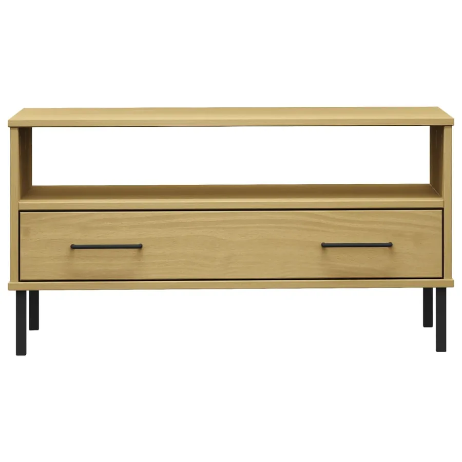 Table basse avec pieds en métal Marron 85x50x45 cm Bois OSLO - 4