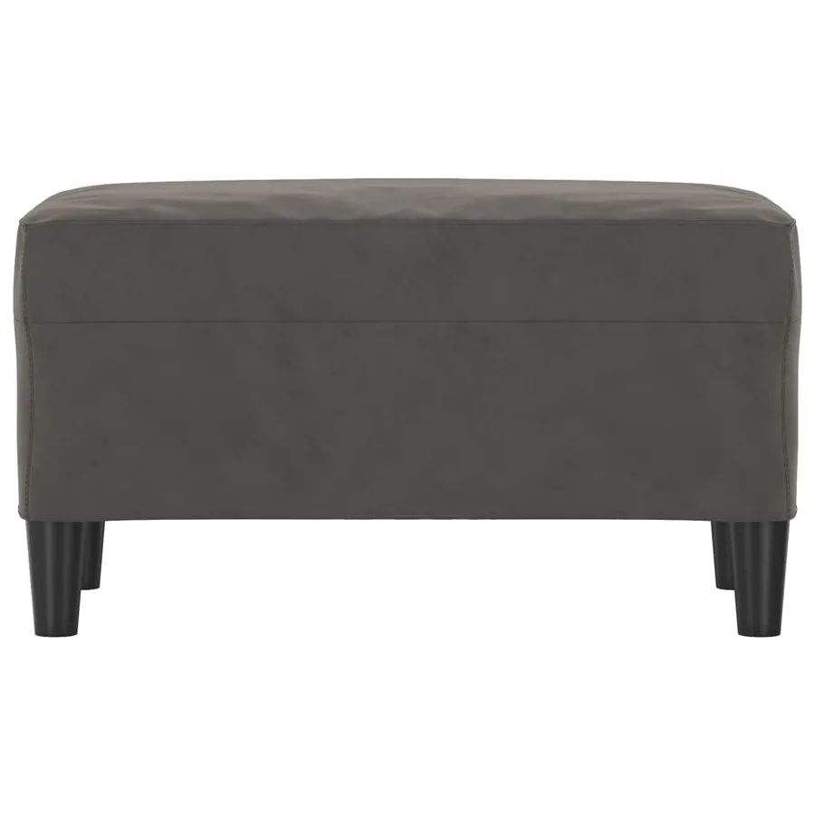 Banc Gris foncé 70x35x41 cm Velours - 3
