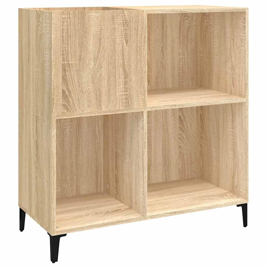 Armoire à disques chêne sonoma 84,5x38x89 cm bois d'ingénierie - 2