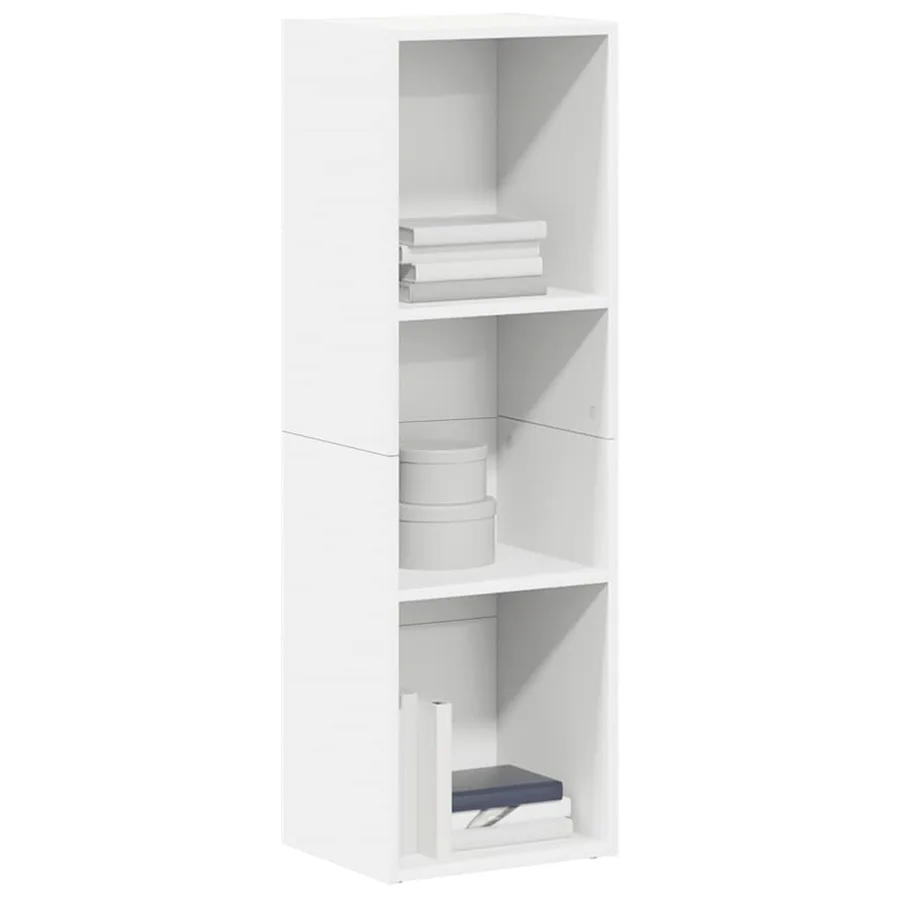 Bibliothèque/Meuble TV Blanc 36x30x114 cm Bois d'ingénierie - 3