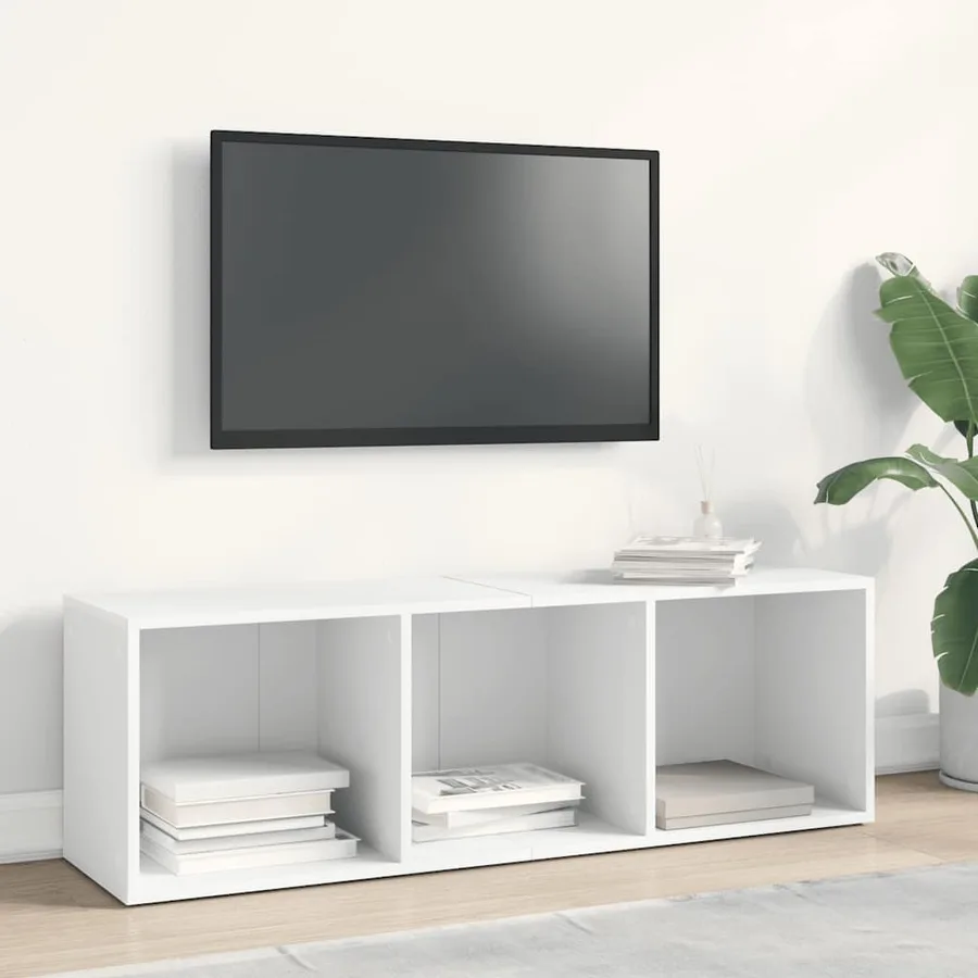 Bibliothèque/Meuble TV Blanc 36x30x114 cm Bois d'ingénierie - 6