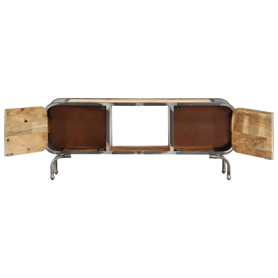 Meuble TV 110x30x42 cm Bois massif de manguier - 3