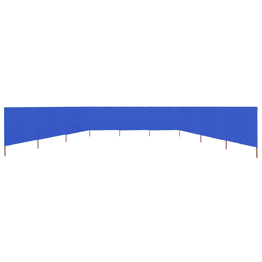 Paravent 9 panneaux Tissu 1200 x 160 cm Bleu azuré - 3