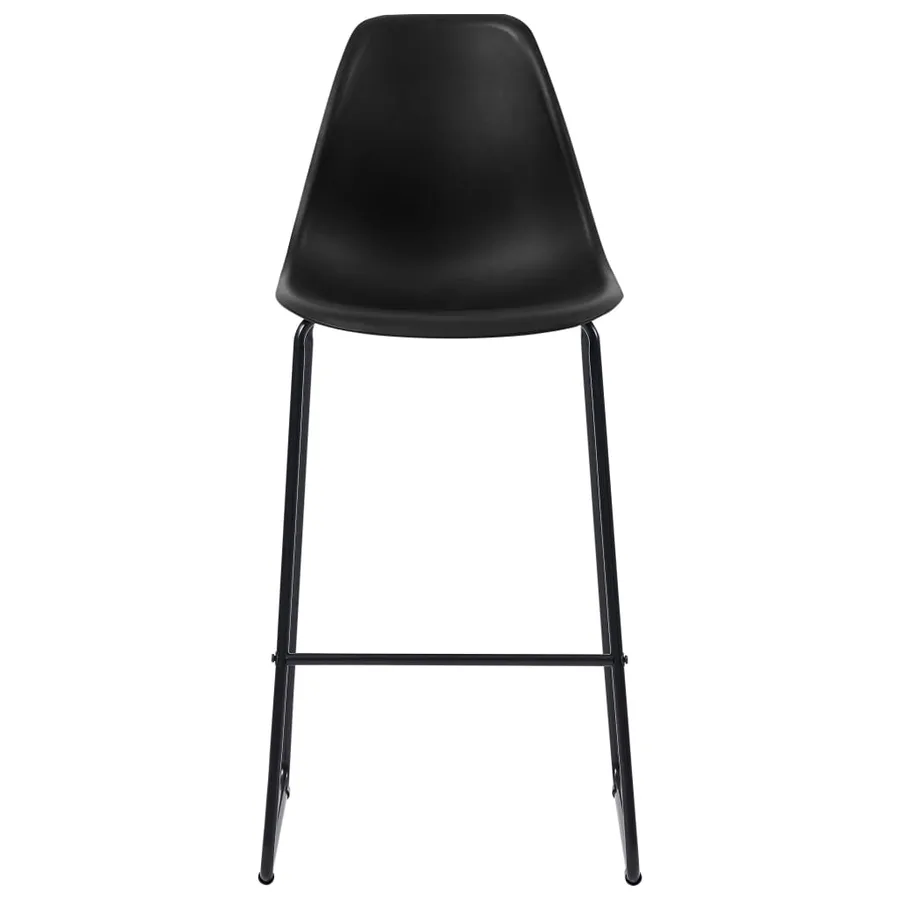 Chaises de bar lot de 2 noir plastique - 3