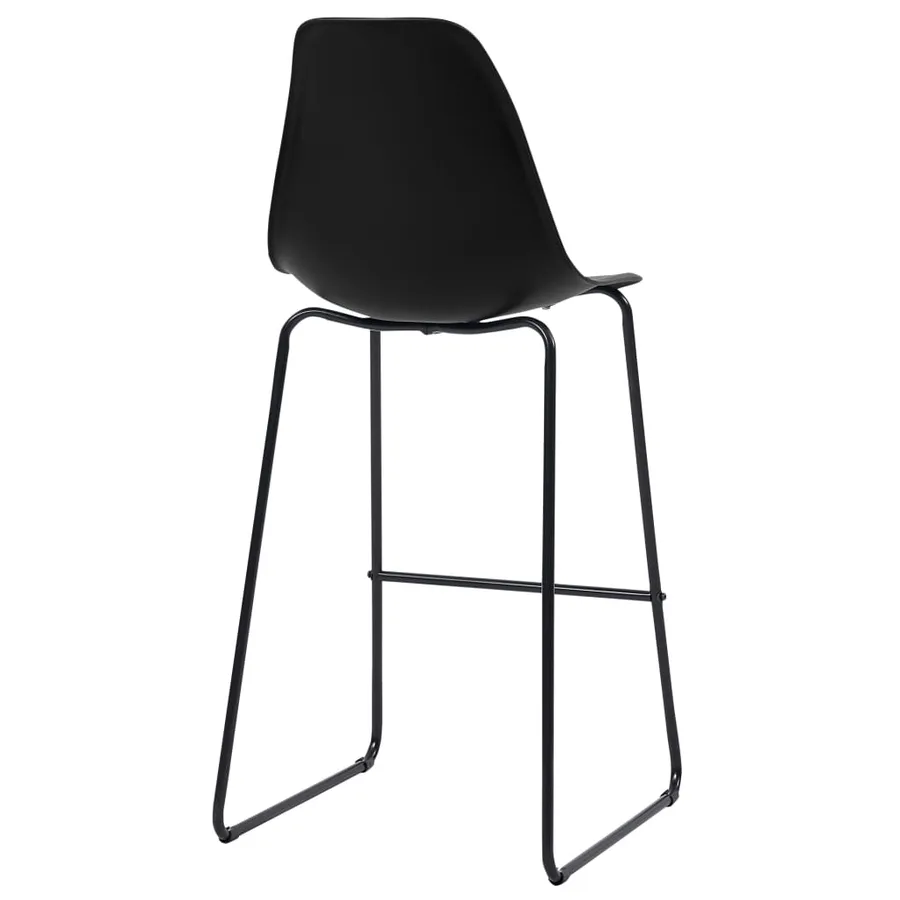 Chaises de bar lot de 2 noir plastique - 5