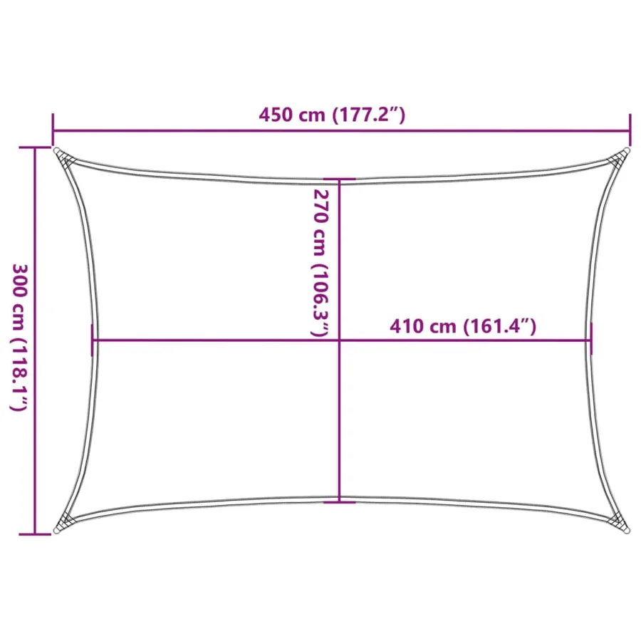 Voile d'ombrage 160 g/m² Vert clair 3x4,5 m PEHD - 10