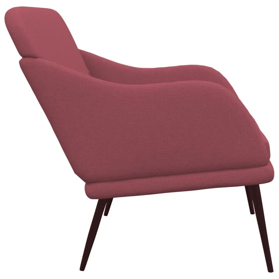Banc Rouge bordeaux 110x76x80 cm Tissu - 4