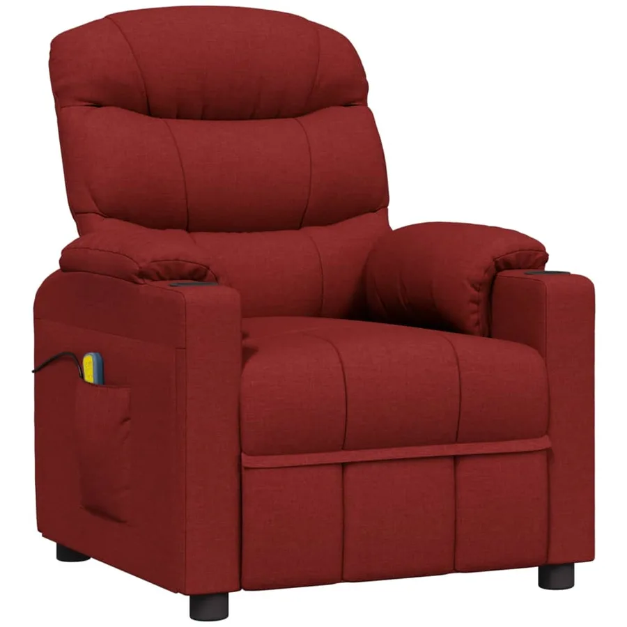 Fauteuil de massage Rouge bordeaux Tissu - 2