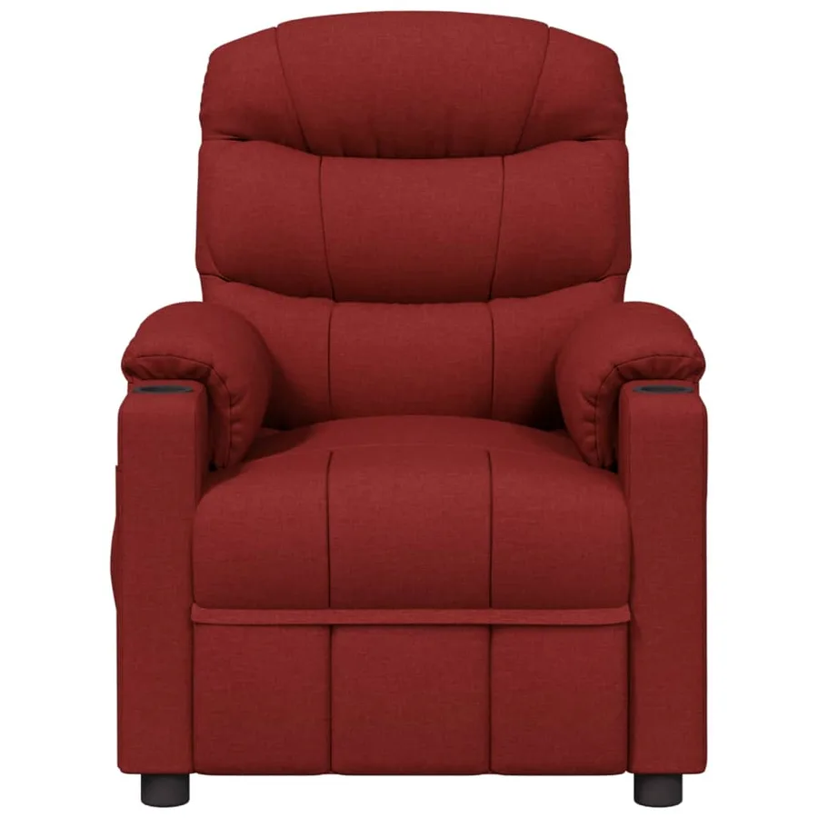 Fauteuil de massage Rouge bordeaux Tissu - 3