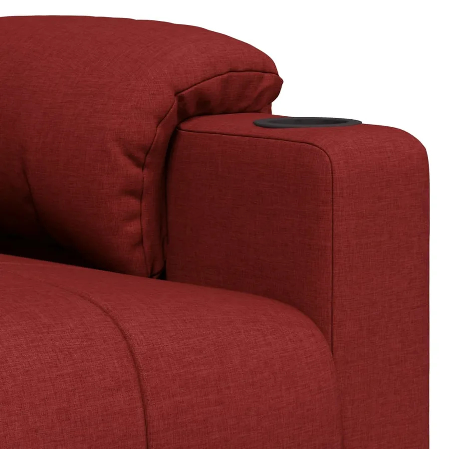 Fauteuil de massage Rouge bordeaux Tissu - 7