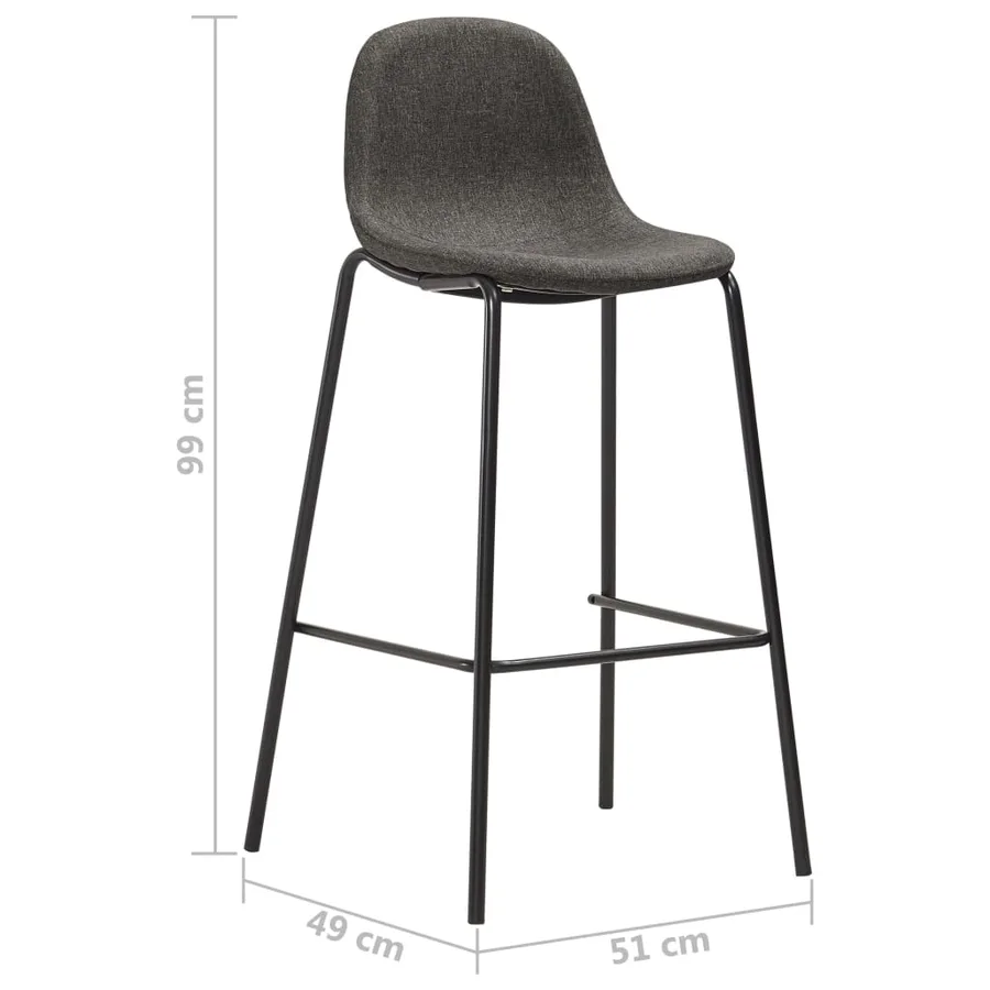Ensemble de bar 5 pcs Tissu Gris foncé - 13