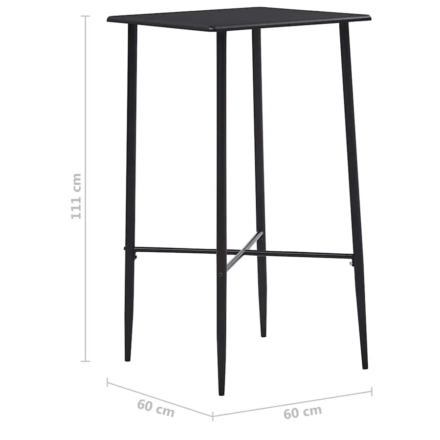 Ensemble de bar 3 pcs Plastique Noir - 12