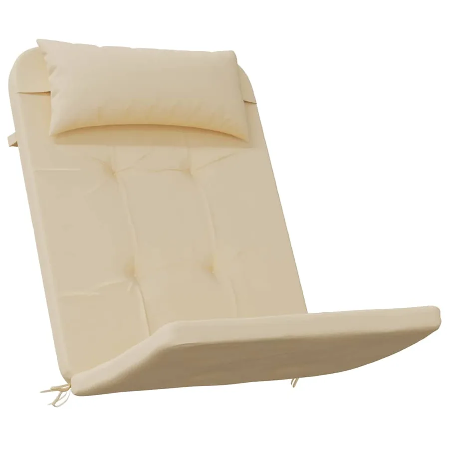 Coussins de chaise adirondack lot de 2 beige tissu oxford - 3