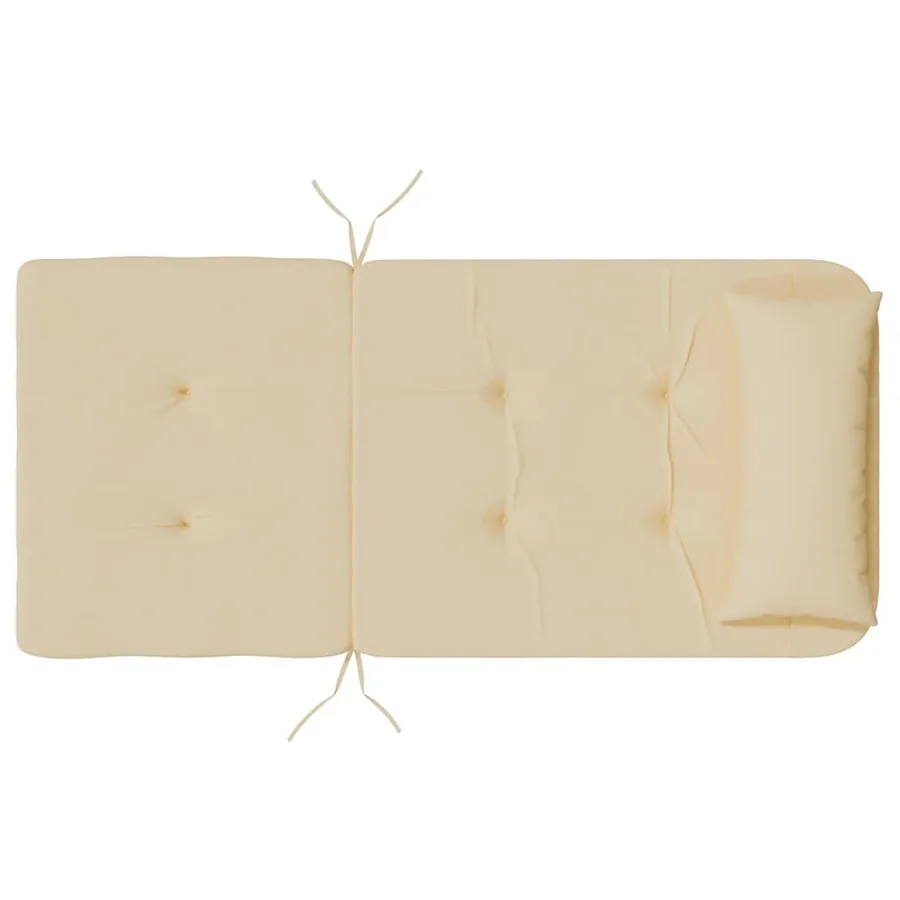 Coussins de chaise adirondack lot de 2 beige tissu oxford - 8