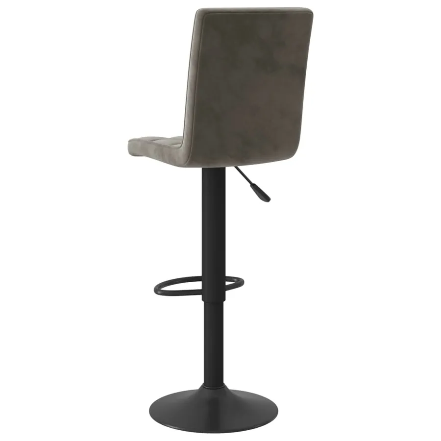 Tabourets de bar lot de 2 gris foncé velours - 6