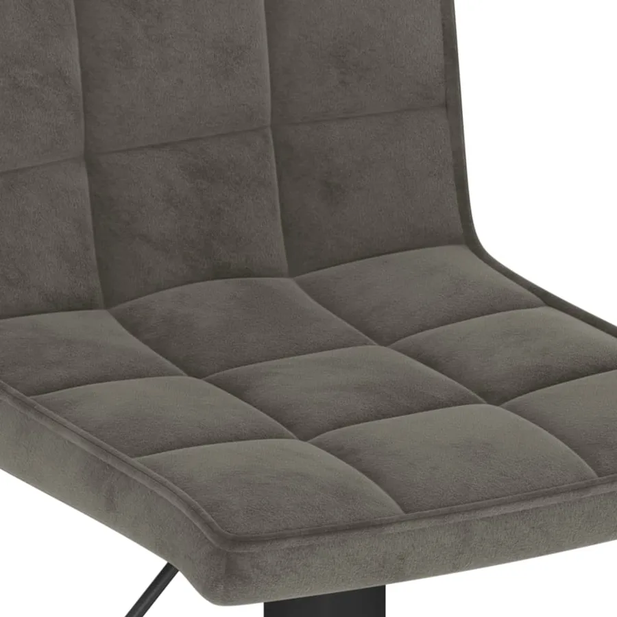 Tabourets de bar lot de 2 gris foncé velours - 8