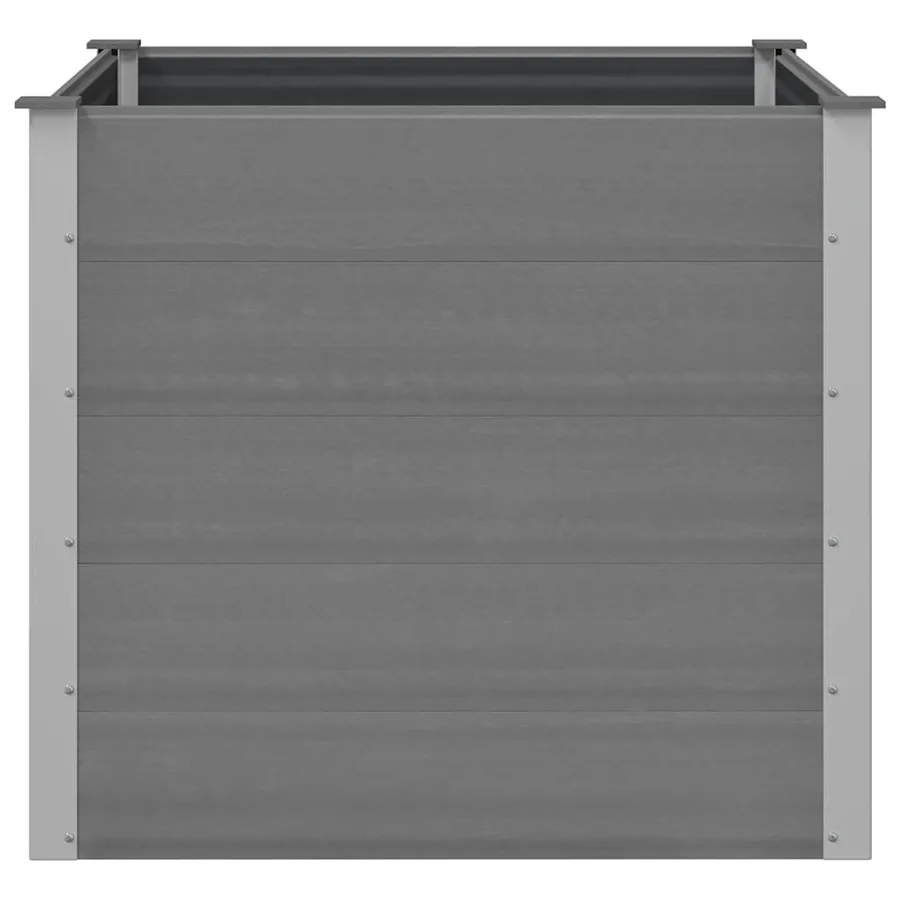 Lit surélevé de jardin WPC 100x100x91 cm Gris - 4