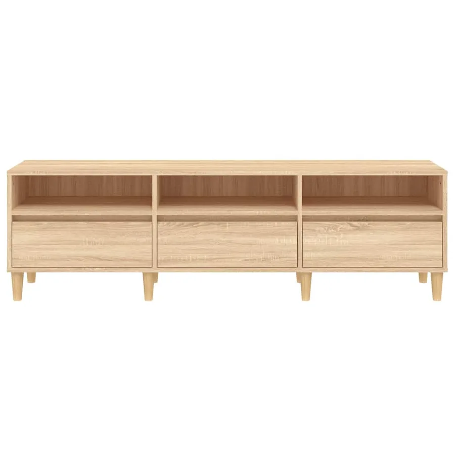 Meuble TV chêne sonoma 150x30x44,5 cm bois d'ingénierie - 6