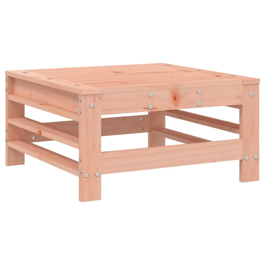 Repose-pied de jardin avec coussin bois massif douglas - 4